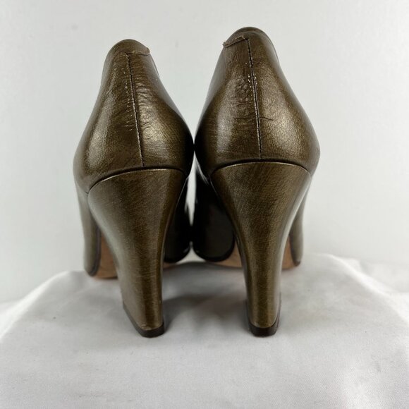 Elegant Brown Leather Heels - Picture 5 of 8